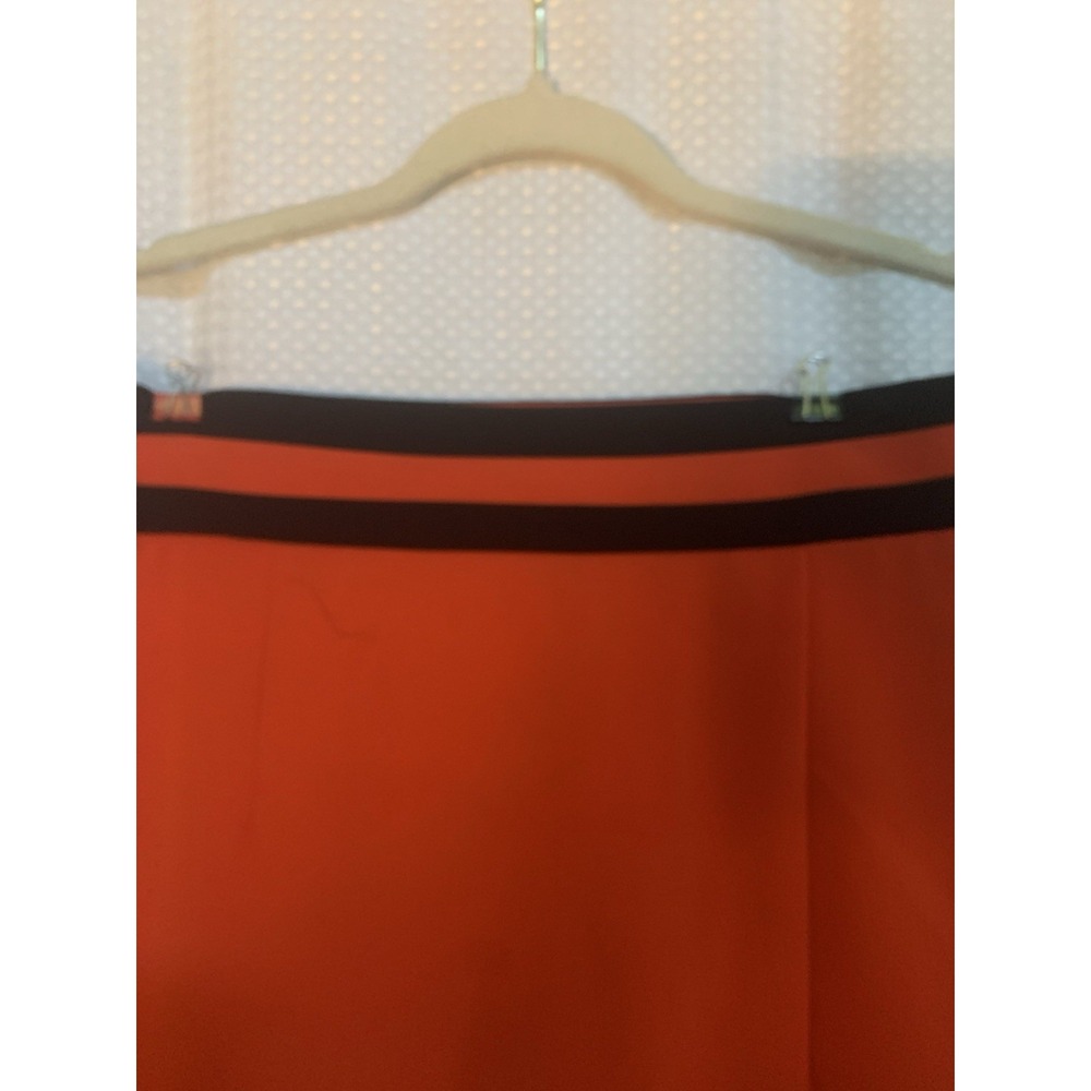Womens Worthington Orange Pencil Skirt w Black Stripes and Side Zipper Size 10 - Picture 2 of 5
